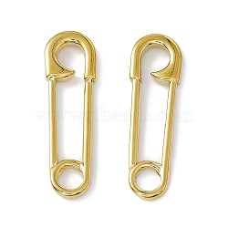 PVD Vacuum Plating 304 Stainless Steel Linking Rings, Safety Pin Shape, Golden, 31x9x2.5mm(X-STAS-G278-34G)