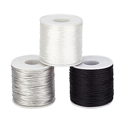 Nylon Thread, Mixed Color, 2.5mm, about 35m/roll, 3 colors, 1roll/color, 3rolls(NWIR-PH0001-58)