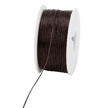 50 Yards Nylon Wire, with Plastic Spools, Coconut Brown, 0.1mm, about 50.00 Yards(45.72m)/Roll