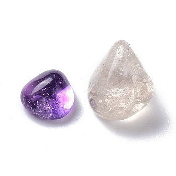 Natural Amethyst Beads, No Hole/Undrilled, Chip, Tumbled Stone, Vase Filler Gems, 4~15x4~7x1~7mm, about 400pcs/100g