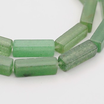 Natural Green Aventurine Cuboid Beads Strands, 13x4x4mm, Hole: 1mm, about 31pcs/strand, 16.1 inch