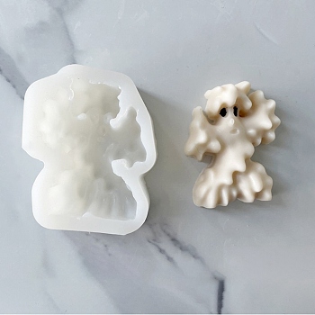 DIY Portrait Sculpture Candle Making Silicone Statue Molds, Resin Casting Molds, Nendoroid, White, 8x6.5x2.7cm