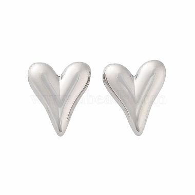 Heart 304 Stainless Steel Stud Earrings