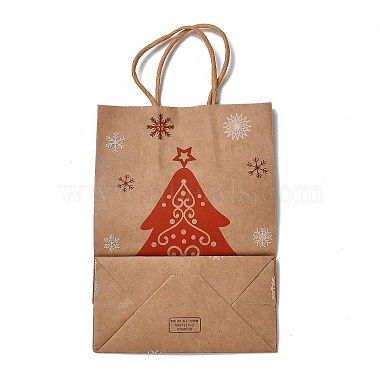 Christmas Theme Hot Stamping Rectangle Paper Bags(CARB-F011-02A)-3