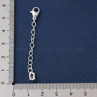 Brass Micro Pave Clear Cubic Zirconia Chain Extender(KK-G491-52A-S)-3