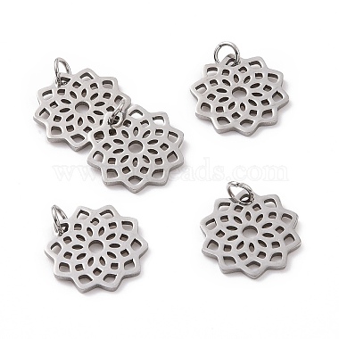 Stainless Steel Color Flower Stainless Steel Pendants
