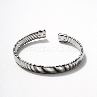 Silver Stainless Steel Cuff Bangles