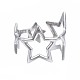 304 Stainless Steel Star Open Cuff Ring(RJEW-T023-26P)-1