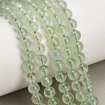 Natural Prehnite Beads Strands, Smooth Round, Grade A, 6mm, Hole: 1mm, about 63pcs/strand, 15.08''(38.3cm)(GG-CBA6F9F-6mm)