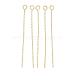 Brass Eye Pins, Long-Lasting Plated, Rack Plating, Lead Free & Cadmium Free, Real 18K Gold Plated, 45.5x3.5x1mm, Hole: 2mm, 18 Gauge(KK-C251-17G)