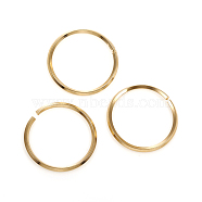 304 Stainless Steel Jump Ring, Open Jump Rings, Golden, 12 Gauge, 26x2mm, Inner Diameter: 23mm(STAS-G224-22G-01)