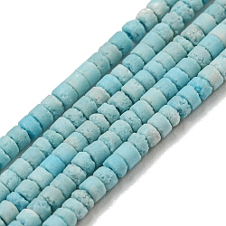 Natural Agate Beads Strands, Disc, Dyed & Heated, Heishi Beads, Turquoise, 2x1mm, Hole: 0.5mm, about 270pcs/strand, 15.24 inch(38.7cm)(G-C139-A05-01)