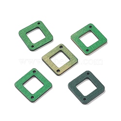 (Defective Closeout Sale: Uneven Dyeing) Pear Wood Connector Charm, Dyed, Rhombus Links, Green, 29~29.5x29~29.5x2mm, Hole: 2mm(WOOD-XCP0001-62)