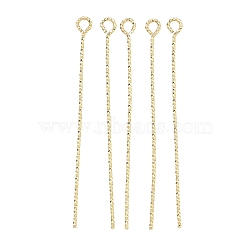 Brass Eye Pins, Long-Lasting Plated, Rack Plating, Lead Free & Cadmium Free, Golden, 45.5x3.5x1mm, Hole: 2mm, 18 Gauge(KK-C251-17G)