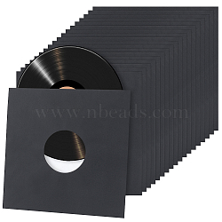 Inner Record Sleeves Anti-Static Protection Covers, for 12inch Vinyl Albums Collection, Black, 309x305x0.08mm, 20pcs/bag(ABAG-WH0044-21)