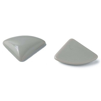 Opaque Acrylic Cabochons, Triangle, Dark Gray, 19.5x28x5mm, about 354pcs/500g