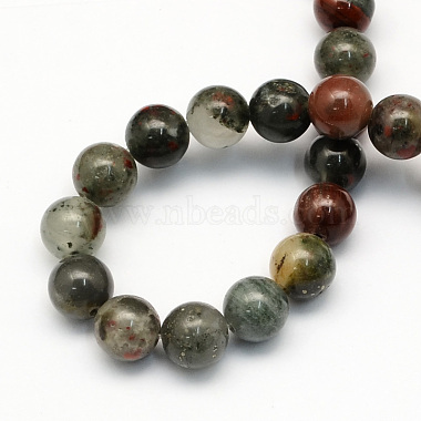Natural African Bloodstone Beads Strands(G-S184-4mm)-2