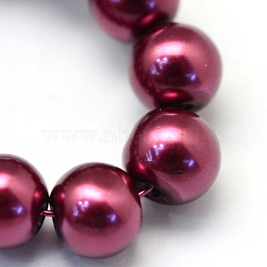Baking Painted Pearlized Glass Pearl Round Bead Strands(X-HY-Q003-6mm-72)-3