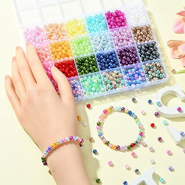 24Colors ABS Plastic Imitation Pearl Beads(OACR-YW0001-74)-4