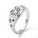 Кольцо на палец в стиле ретро из сплава солнца и звезд для женщин(RJEW-B045-02)-1