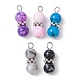 pendentif en perles rondes en verre de couleur mélangée(PALLOY-JF02271-02)-1