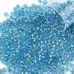 10G Glass Seed Beads, Silver Lined Round Hole, Round Small Beads, Pale Turquoise, 12/0, 2mm, Hole: 1mm, about 666pcs/10g(SEED-YW0003-11D)
