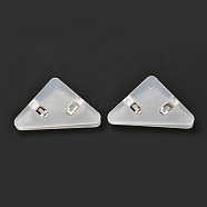 Triangle Shaped Plastic Clips, for Office School Supplies, White, 31x52x19mm(AJEW-F054-02K)