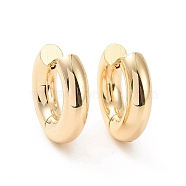 Ion Plating(IP) Brass Thick Hoop Earrings for Women, Real 18K Gold Plated, 18.5x20x5mm, Pin: 1mm(EJEW-A083-03G)