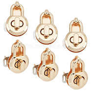 6 Sets Alloy Bag Hanger for Purse Making Supplies, with Iron Shim Screw, Bag Repalcement Accessories, Light Gold, 3.9x2.5x1.9cm, Hole: 2.5mm, 6sets/box(DIY-WR0001-40)