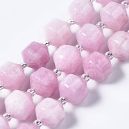 Natural White Jade Beads Strands, with Seed Beads, Faceted, Dyed, Polygon, Plum, 10x9.5mm, Hole: 1.2mm, about 32~33pcs/strand, 14.76 inch~15.28 inch(37.5cm~38.8cm)(G-T132-051F-02)