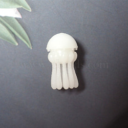 Sealife Model, UV Resin Filler, Epoxy Resin Jewelry Making, Jellyfish, White, 1.3x0.9cm(DIY-F039-05B-02)