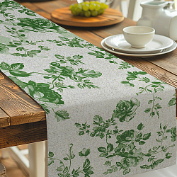 Polyester Tablecloth, Table Runners, for Party Festival Home Decorations, Rectangle, Flower, 330x2290mm(AJEW-WH0586-004)