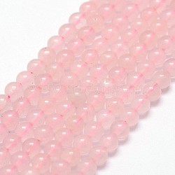 Natural Rose Quartz Beads Strands, Round, 3mm, Hole: 0.5mm, about 125pcs/strand(X-G-N0195-04-3mm)