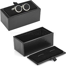 Rectangle Cardboard Jewelry Boxes, with Sponge Inside, Snap Cover, for Necklaces, Rings and Pendants Packaging, Black, 8.6x4.55cm(CON-WH0008-18)