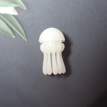 Sealife Model, UV Resin Filler, Epoxy Resin Jewelry Making, Jellyfish, White, 1.3x0.9cm