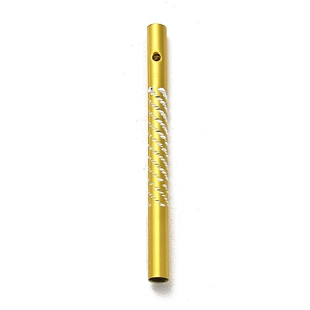 304 Stainless Steel Round Tube Pendants, Wind Chime Making Supplies, Column, Gold, 79x6mm, Hole: 2.5mm