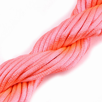 Polyester Thread, Coral, 2mm, about 10m/bundle