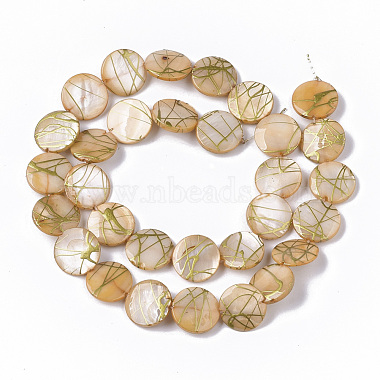 Drawbench Freshwater Shell Beads Strands(SHEL-T014-012F)-2