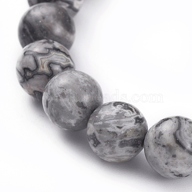 Pulseras elásticas de perlas netstone naturales de Buda(BJEW-JB04977-04)-3