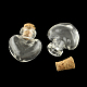 Bouteille en verre de coeur pour les conteneurs de perles(X-AJEW-R045-02)-1
