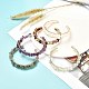 Nuggets Natural Mixed Gemstone Beads Bangle for Girl Women(BJEW-JB06817)-5