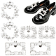 pandahall элитное украшение для обуви в стиле 6шт. 3 с кристаллами и стразами(AJEW-PH0004-50)-1