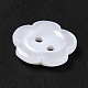 Boutons de résine de fleurs blanches(X-RESI-D031-15mm-01)-2