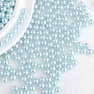 Imitation Pearl Acrylic Beads, No Hole, Round, Aqua, 10mm, about 1000pcs/bag(OACR-S011-10mm-Z12)