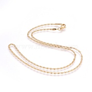 304 Stainless Steel Lumachina Chain Necklaces, with 304 Stainless Steel Clasps, Golden, 17.5 inch(44.5cm), 2mm(X-NJEW-F248-17A-G)