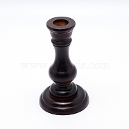 Pine Wood Candlestick Holder, Coconut Brown, 7.5x13.2cm, Inner Diameter: 2.2cm(AJEW-WH0188-46A)