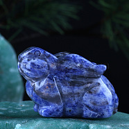 Natural Blue Spot Jasper Home Display Decorations, 3D Rabbit, 15x38x28mm(DJEW-PW0006-06F)