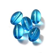 K9 Glass, Imitation Austrian Crystal Beads, Oval, Deep Sky Blue, 11x8mm, Hole: 1.8mm(GLAA-R004-01K)