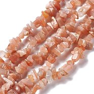 Natural Sunstone Chip Bead Strands, 5~8x5~8mm, Hole: 1mm, about 31.5 inch(X-G-M205-67)