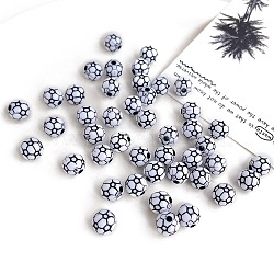 Acrylic Beads, Craft Beads, Sports Balls, Football, 11.3x10.7mm, Hole: 3mm, 675pcs/500g(OACR-H038-51B)